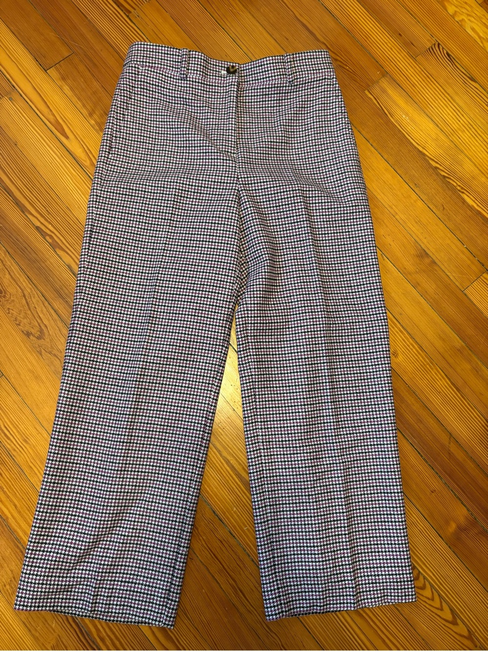 Ann Taylor Black & White Houndstooth Wide-Leg Pants - BRAND NEW WITH TAGS